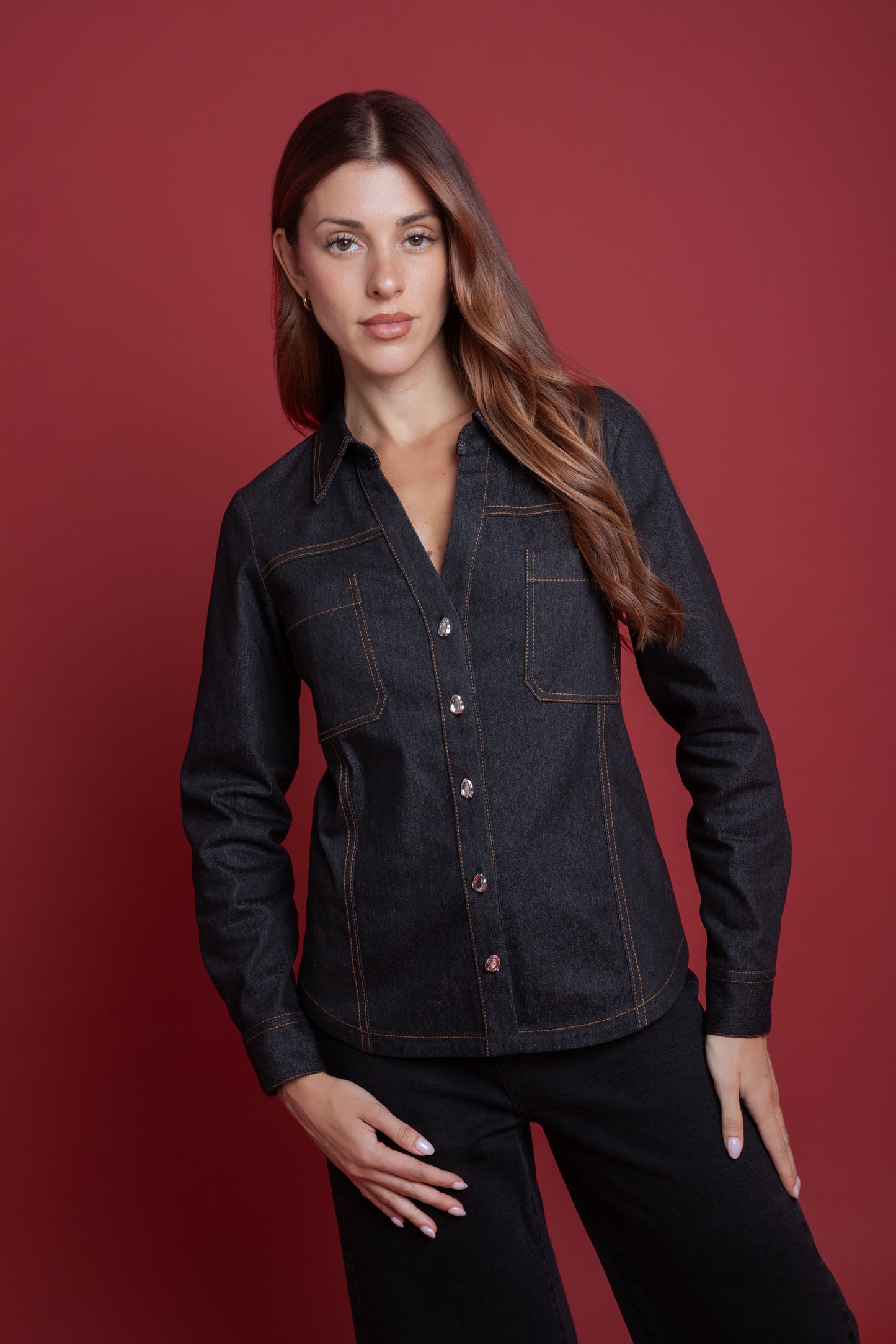 Blusa Denim Nogal