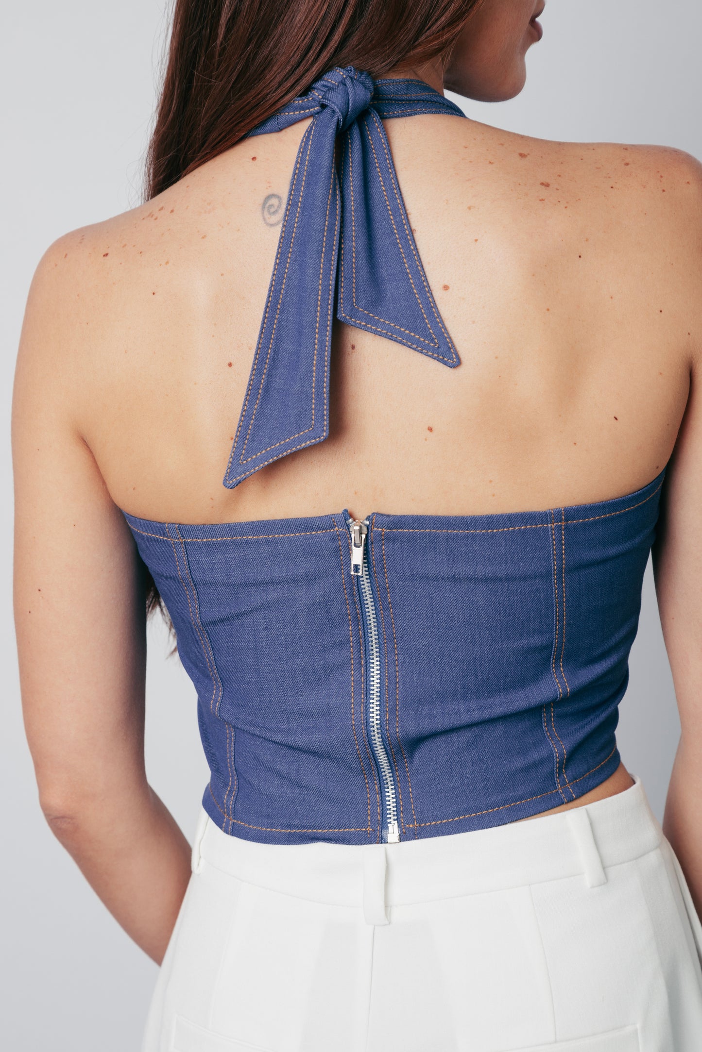 Top crop denim